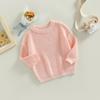 Kleinkind Baby Rundhals Pullover 3M 6M 9M 12M 18M 24M 3Y 4Y 5Y Langarm Einfarbig Lose Gestrickte Pullover