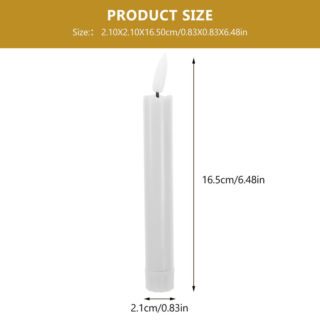 1 Set Of Led Electronic Light Operated Flameless Fake Candles For Wedding Party Festival Decor Simulation