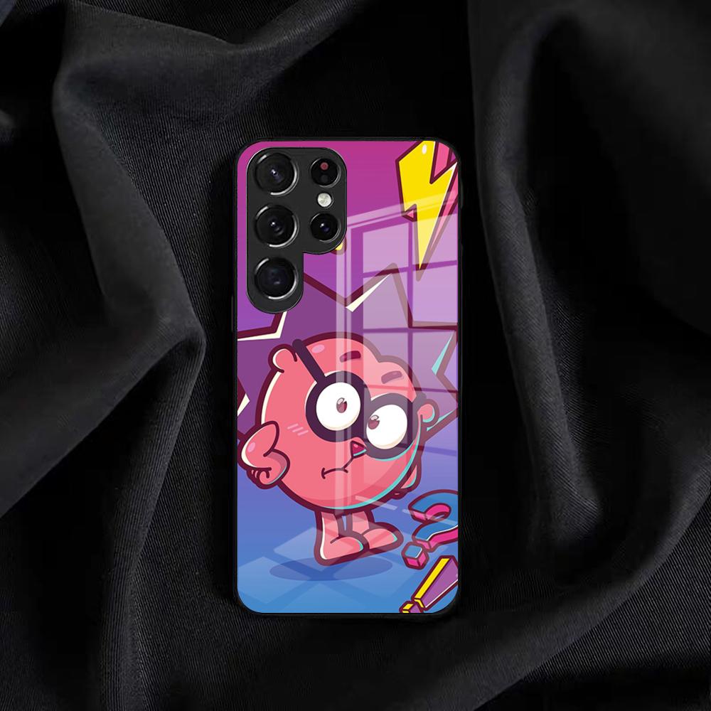 Cartoon S-Smeshariki Phone Case For Samsung S25 Edge Ultra S23 S22 S21 S20 Ultra Plus S24 Fe A54 A53 A25 Glass Cover