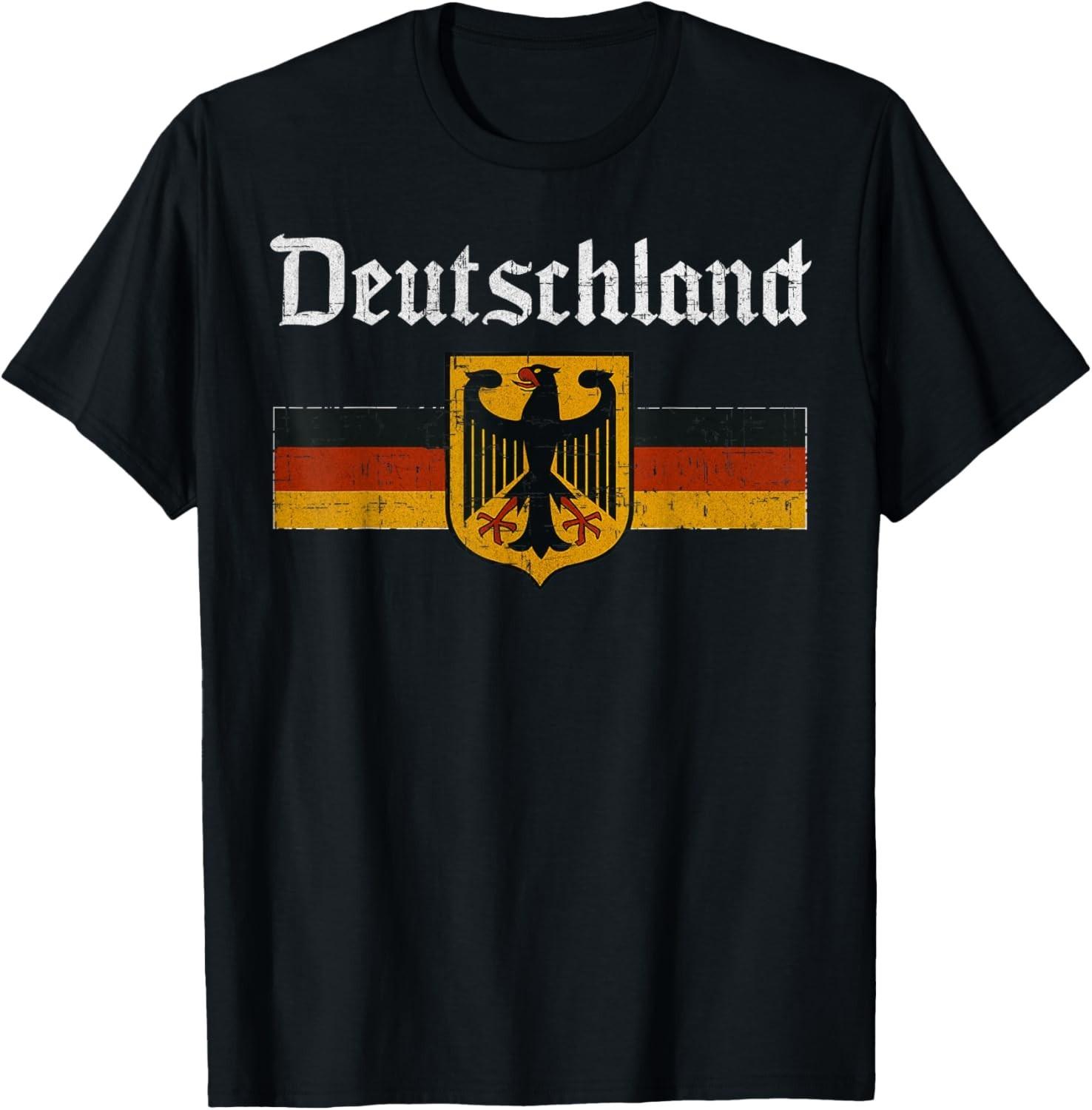 Deutschland Flag Eagle Vintage German Heritage Pride T-Shirt Mens Womens Tees Top unisex shirt 3XL