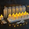 4/6/12Pcs LED Flameless Tea Light Candles USB Rechargeable Battery Operated Fake Candles For Wedding Valentine Home Party Decor