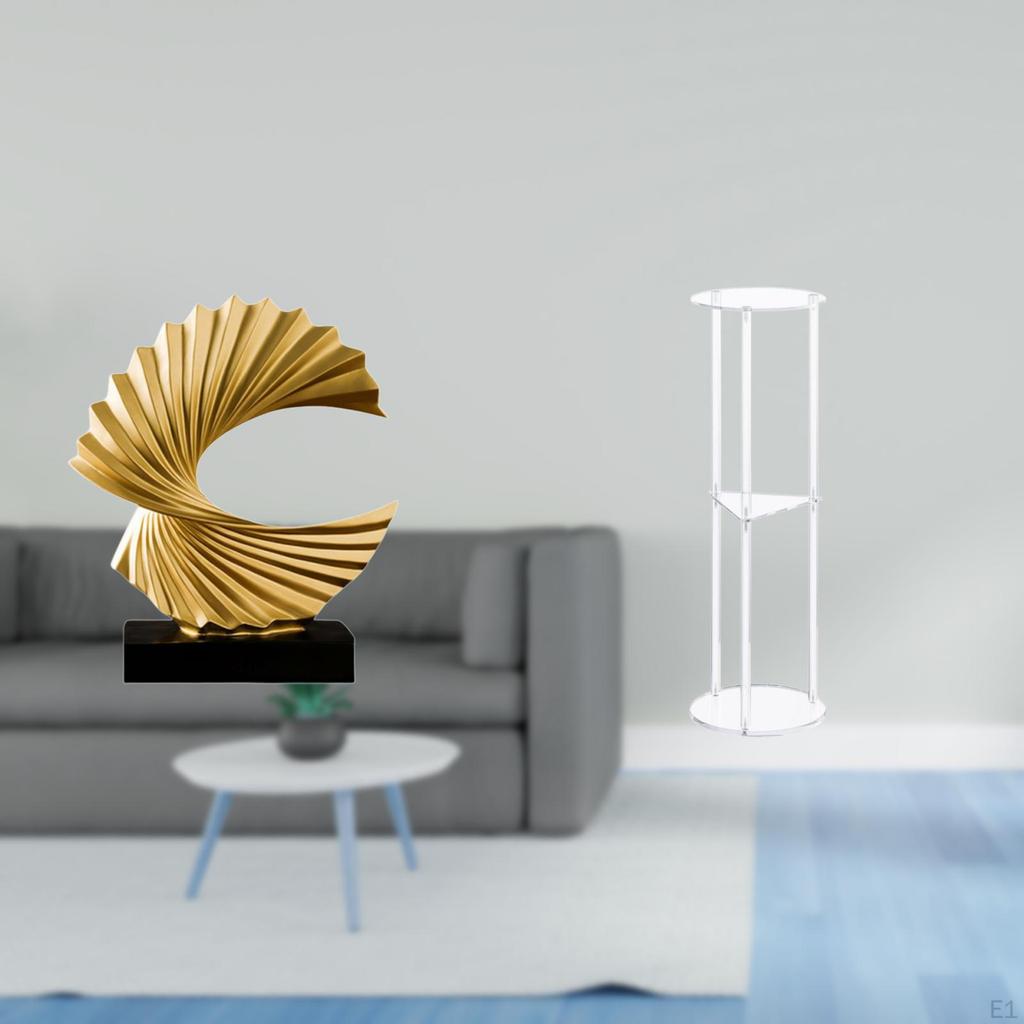 Acrylic Wave Sculpture Table Ornament for Bedroom Living Room Home Office Balcony Small Easy