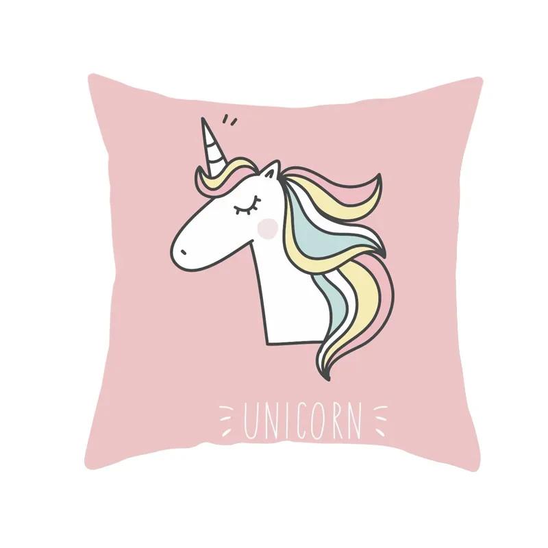 Creative Unicorn Decorative Pillowcase Cute Cartoon