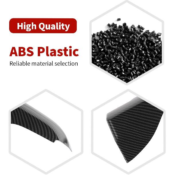 for Mustang Door Armrest Panel Trim Cover Fit for Ford Mustang 2015 up Black Carbon Fiber Interior Accessories 2pcs