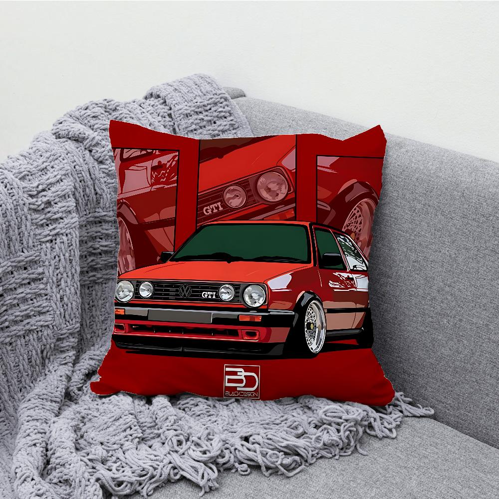 G-Golf G-GTI Car Pillow Case Soft Cushion Cases for Farmhouse Sofa Decor Home Decorations and Protector Pillow Case