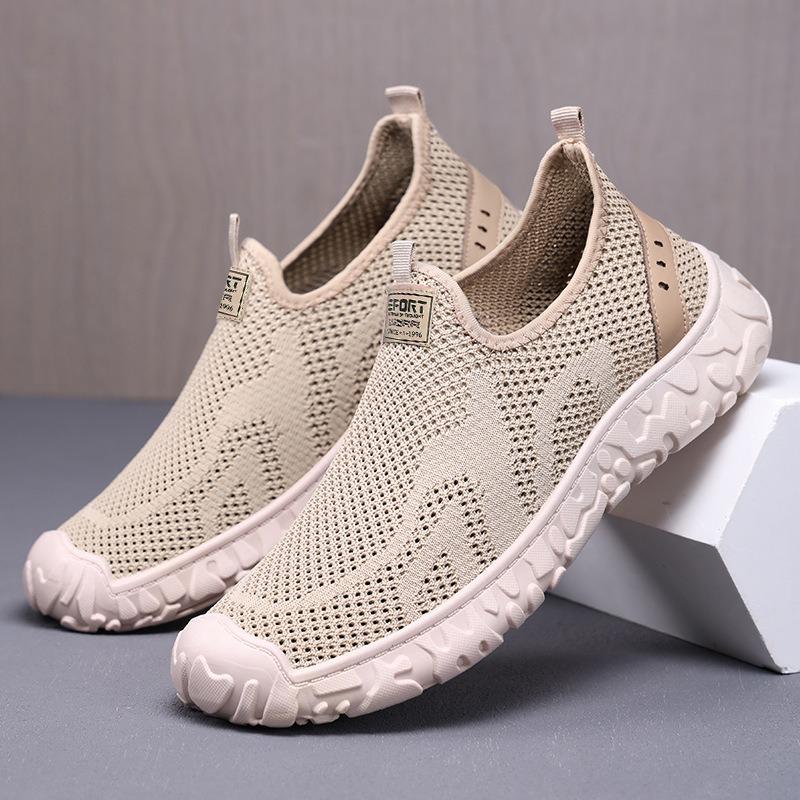 Summer Men's Shoes New Breathable and Odorless Mesh  Men's Sneaker Shoes Lazy Versatile Men's Single Shoes Sale
