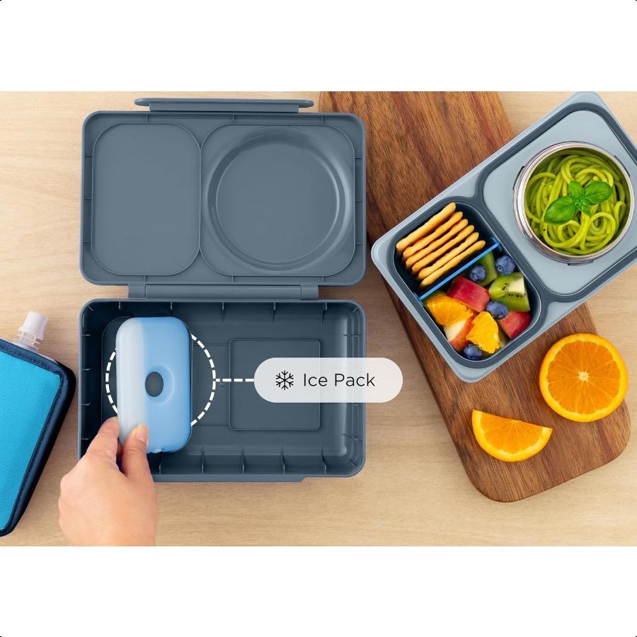 

OmieBox UP ланч-бокс бенто для Изолированный ланч-бокс Герметичный Контейнер для еды Охладитель пакет со льдом 2 отделения Графит United States
