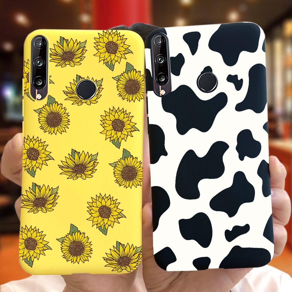 For Huawei Y7P 2020 P40 Lite E Case Cute Flower Silicone Phone Cases For Honor 9C Soft TPU Cover Bumper On Huawei P40Lite E etui