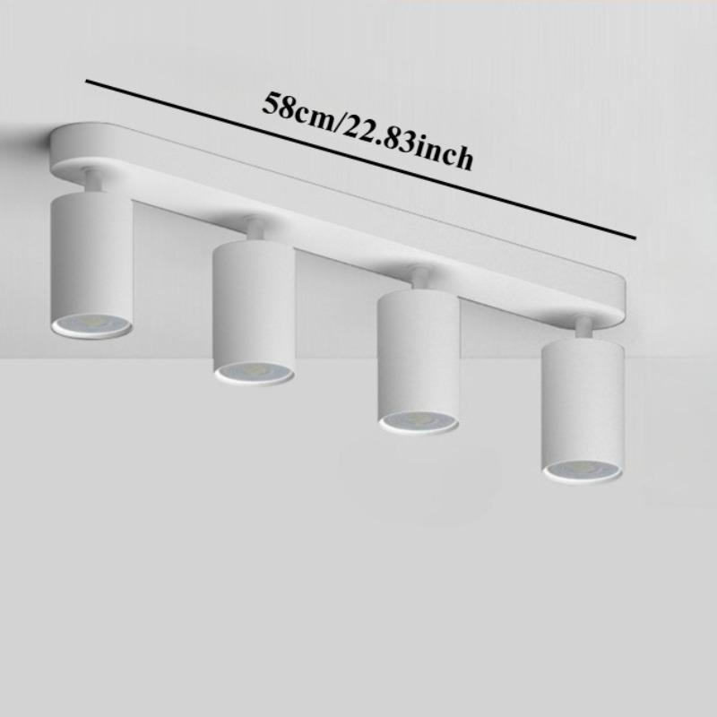 JOYINLED 1/3/4 Heads LED Track Light Fixture GU10 Track Lighting Wall Lamp Rail Spotlight Kitchen Clothing Store Ceiling Light
