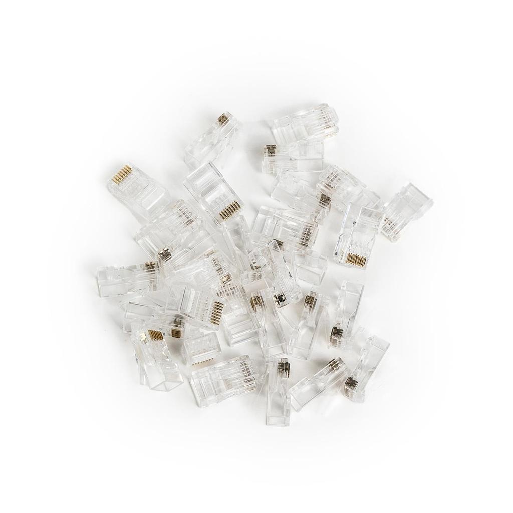 Wtyk RJ45 (8P8C) przelotowy DIGITUS kat.6 nieekranowany, AWG 26-24, opakowanie 100 szt.