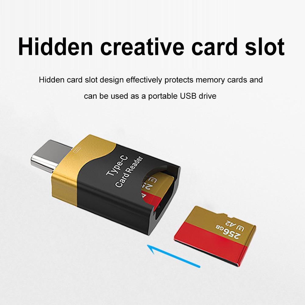 Type C To Micro-SD TF Card Reader Adapter OTG Smart Memory Card Reader USB3.0 Flash Drive Adapter For Xiaomi Samsung Huawei