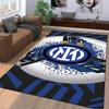Blue and Black Inter Milan Logo Carpet with Stars Design Suitable for Use As an Anti-slip for Living Room Bedroom Sofas