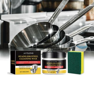 Stainless Steel Cleaning Paste - Rust Remover and Polish for Kitchen Cookware and Sinks, Stainless Steel Rust Remover, Protective Layer, 100g