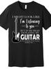 Men'S Guitar Enthusiast T-Shirt Casual Crew Neck with Humorous Guitar Playing Quote and Graphic, Regular Fit, Comfortable Fit for Adult Music Lovers