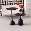Black Iron Miniature Coffee Table 1/12 Miniature Scene Display End Table Simulation Furniture For Dollhouses Collector