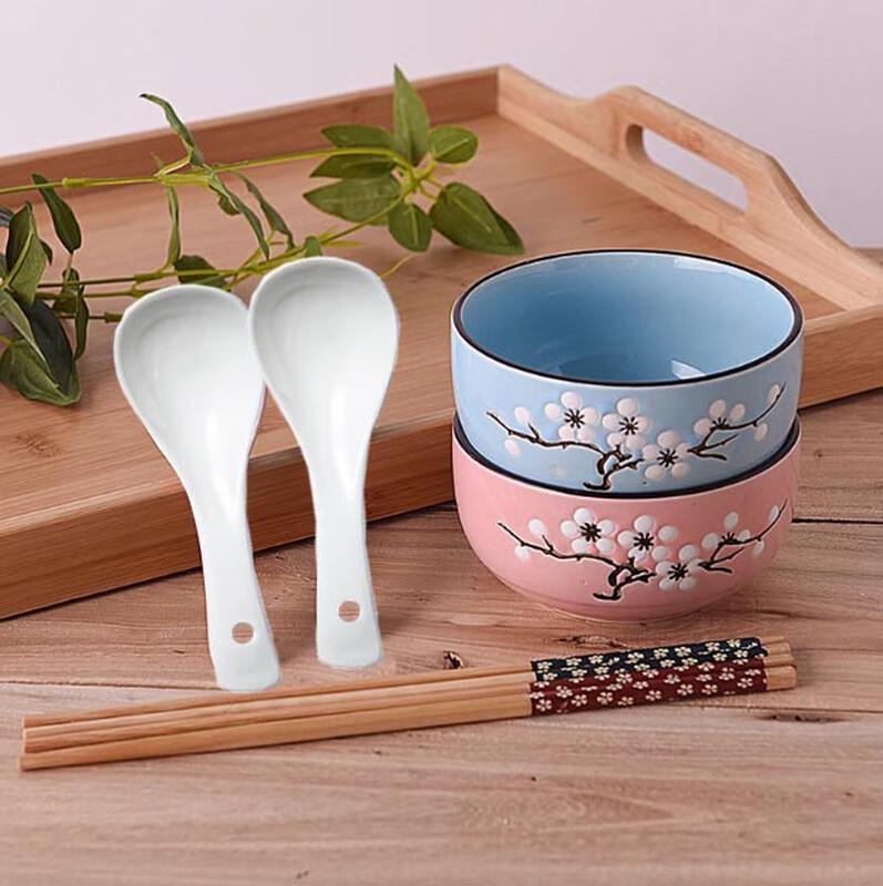 Japanese Blue and White Ceramic Dinnerware Set