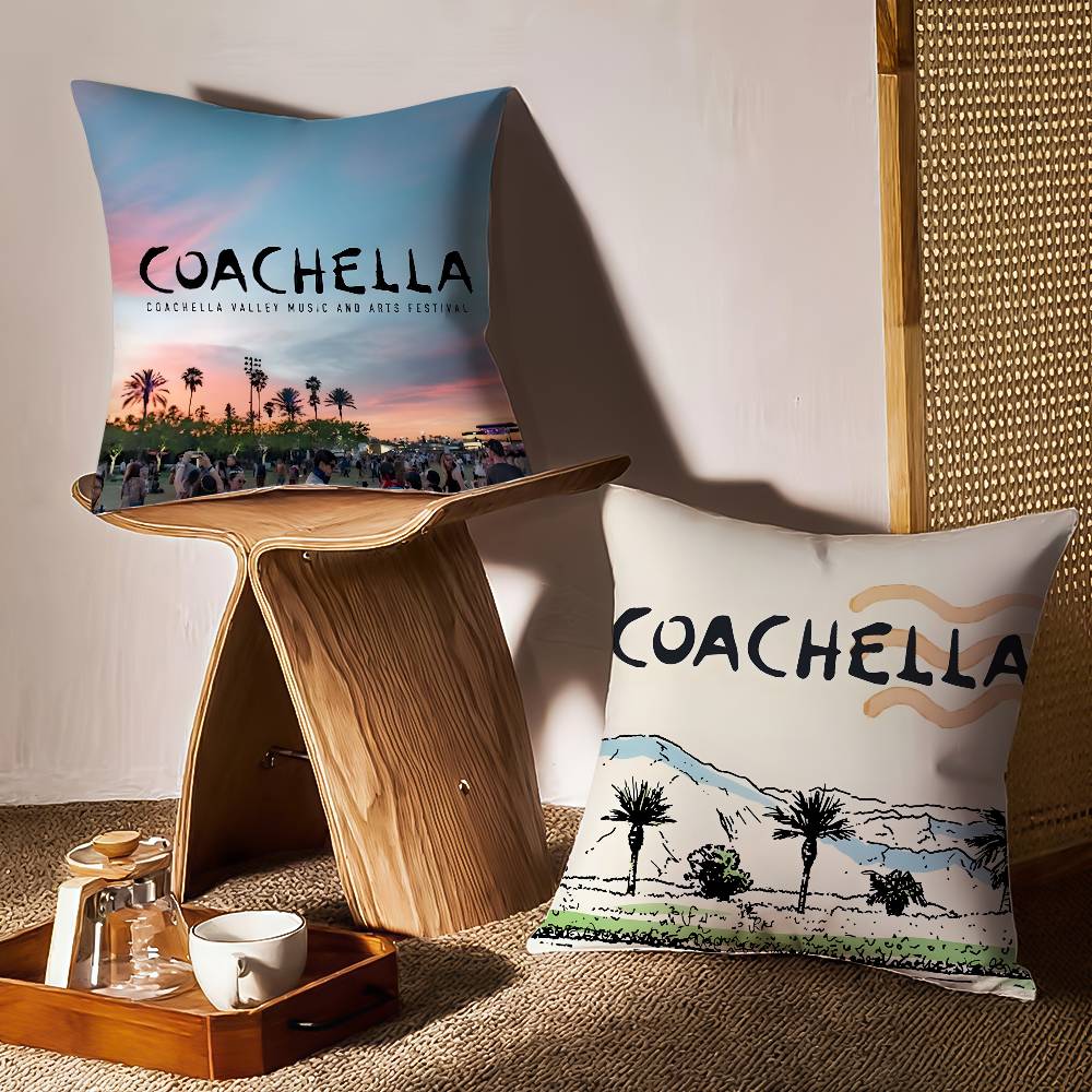Coachella Valley Music Arts Festival Pillow Case Printing Pillowcase Living Room Sofa Cushion Cover Bedroom Room Decor