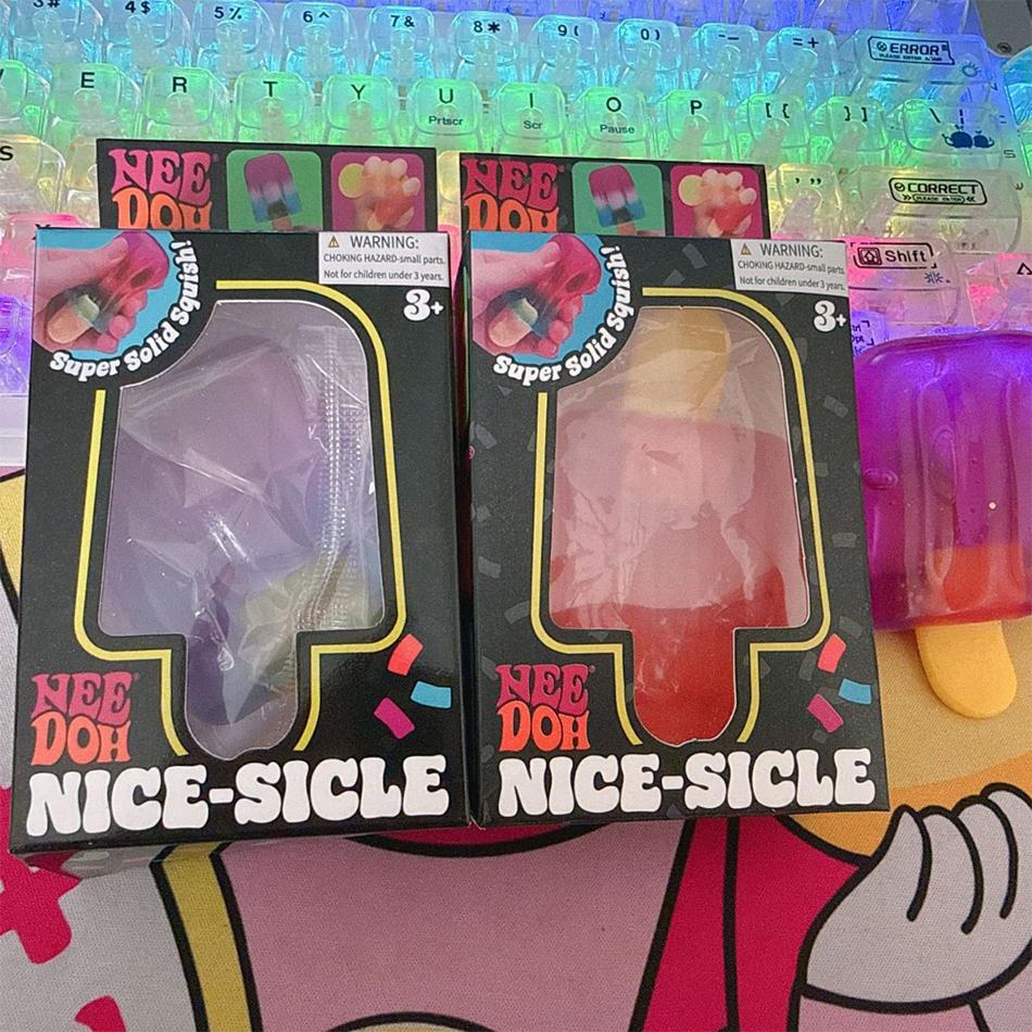 Schylling Need Nice Cube Sensorischer Nice-Sicle Stressabbau Quetschwürfel Anti-Angst Knetobjekt Für Konzentration ADHS-Bevölkerung