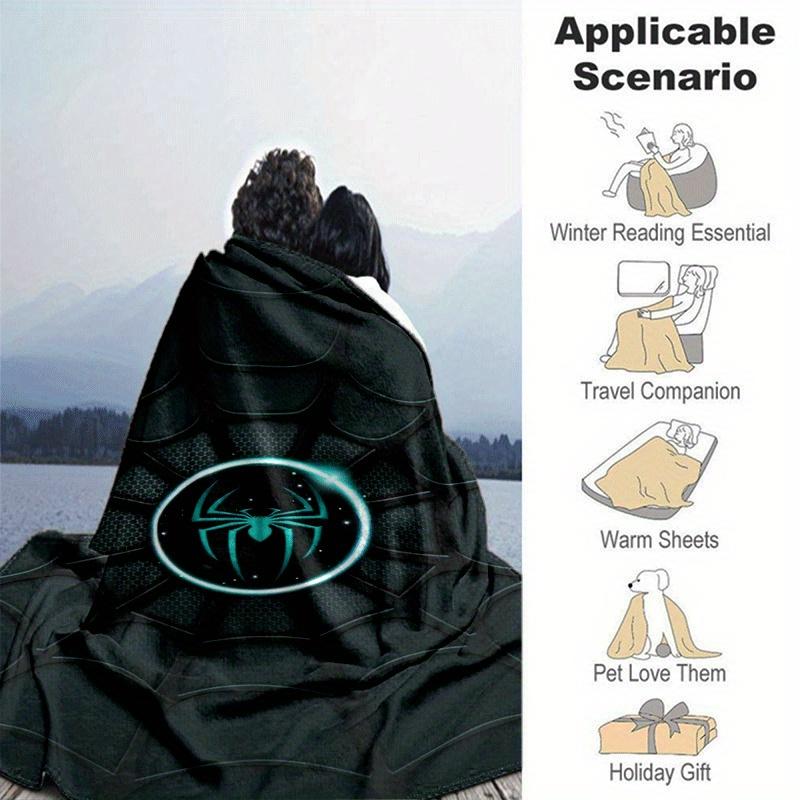 1pc Spider-Man Printing Blanket - Soft, All-Season Throw for Living Room, Bedroom,Personalized Gift with Adorable Cartoon Design