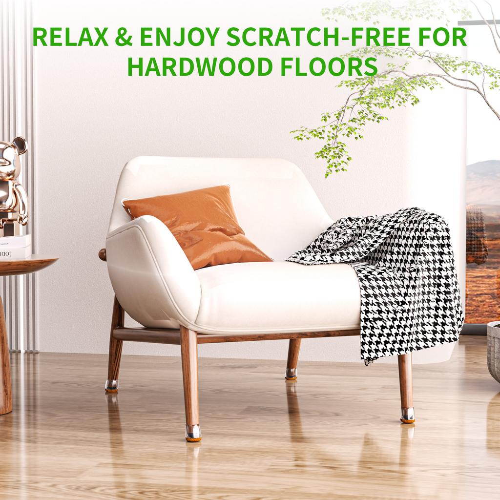 Chair Leg Protectors Foot Cover 15-25° Diagonal Thick Wrap Felt Pads Silicone Furniture Table Feet Protect Hardwood Floors Table