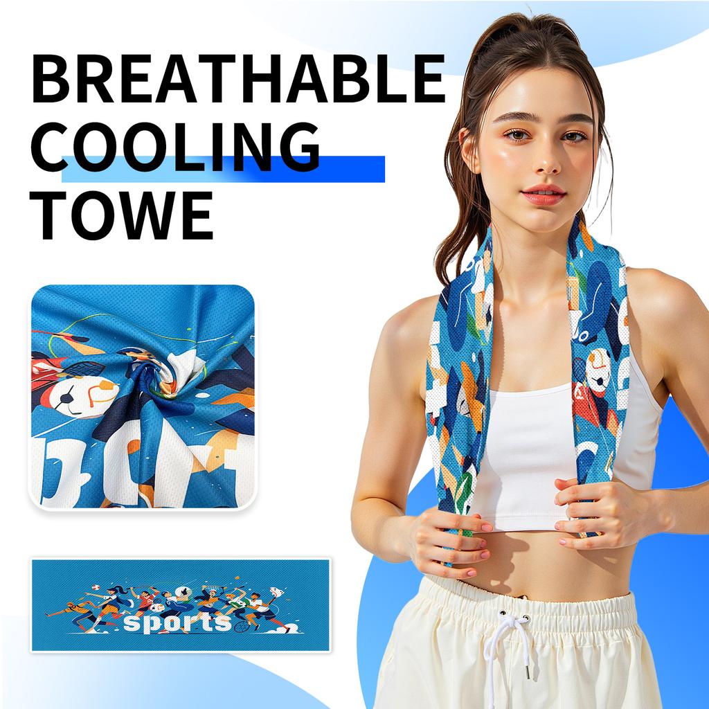 New Cooling Towel For Gym & Sports, Instant Cold Feel Ice Towel, Quick Dry Chilly Towel For Men Women, Workout, Running, Yoga