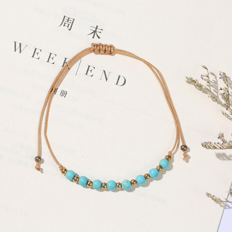 White Blue Evil Eye Bead Rope Bracelets String Cross Bracelets Gift For Friends Female Jewelry