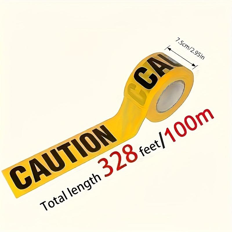 Yellow Warning Tapes Caution Keep Out Sign Barrier Safety Reminder Sticker For Store Warehouse Factory School