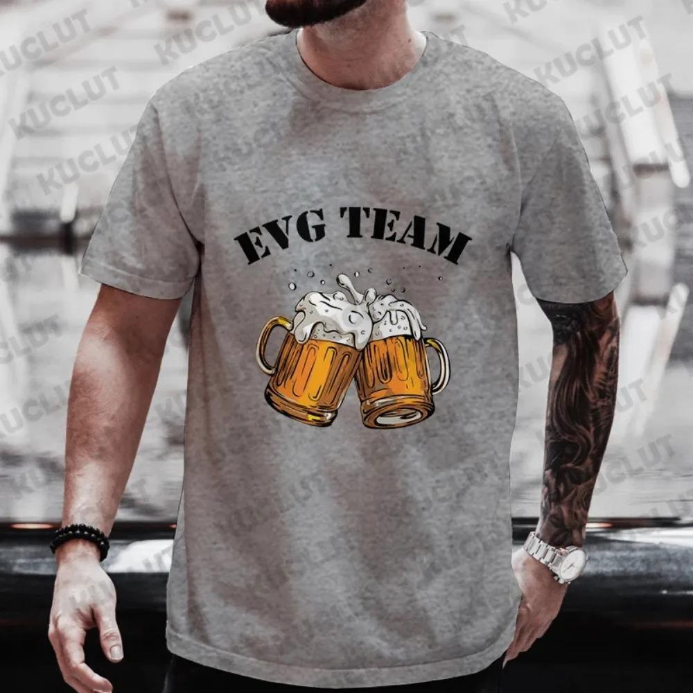 French Beer Graphic Wedding Tops Evg Team Future Groom Man Squad T Shirt Boyfriend Single Farewell Tees Bachelor Party Tshirt