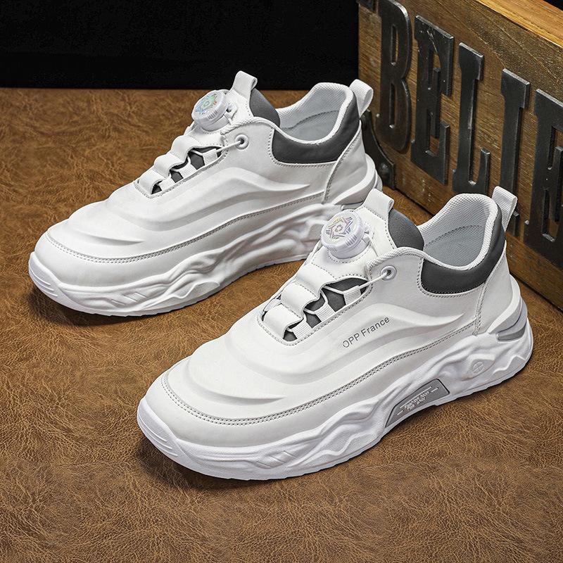 Sneakers men's new trendy fashion versatile rotating button casual shoes platform color matching dad shoes trendy shoes men