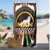 Toalla de Playa Personalizada MAN Truck, Estampa tu Nombre Texto Toalla Ligera Absorbente para Natación Viajes