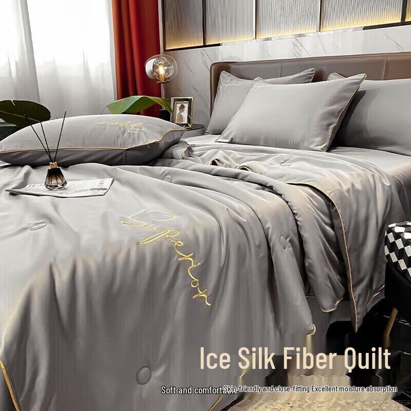 

Nanji Ren Machine Washable Ice Silk Summer Quilt