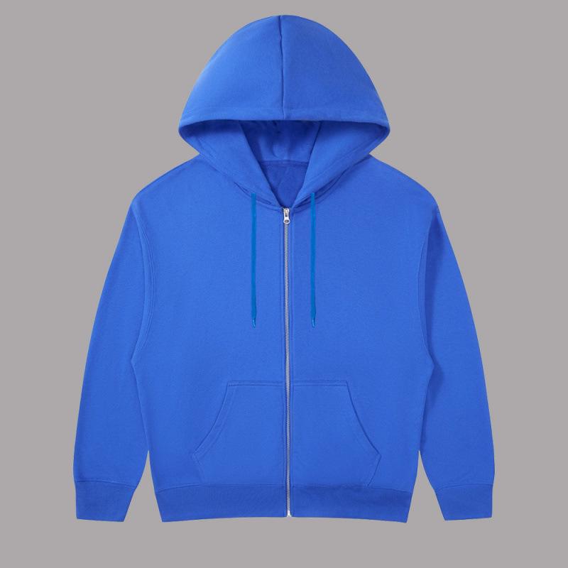 Men's Solid Color Full Zip Hoodie Sweatshirt
