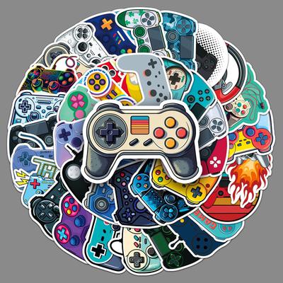 50 Gamepad Graffiti Stickers Personalized Creative Decorative Water Cup Mobile Phone Case Glue-drop Stationery Stickers
