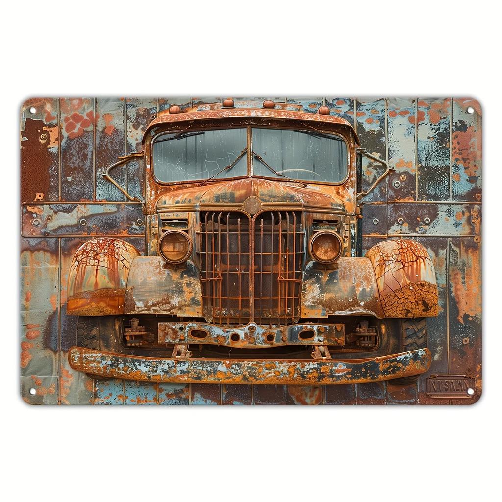 Vintage 3D Classic Car Train Poster Metal Tin Sign Plaque Hotel Cafe Wall Panel Garage Club Man Cave Bar Decoration