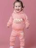 Adorable Baby Girl Wool Sweatshirt & Stylish Sweatpants Set for Autumn/Winter Outdoor Fun – Perfect New Baby Gift