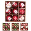 9Pcs/set Xmas Baubles Christmas Ball Ornament Plastic Christmas Decorations
