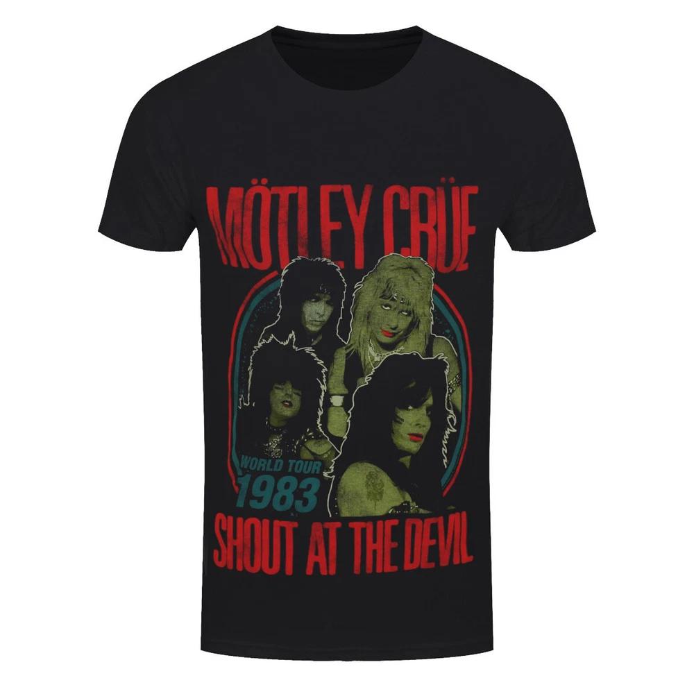 Motley Crue TShirt Shout At The Devil 1983 Tour Rock Band Official Black New S
