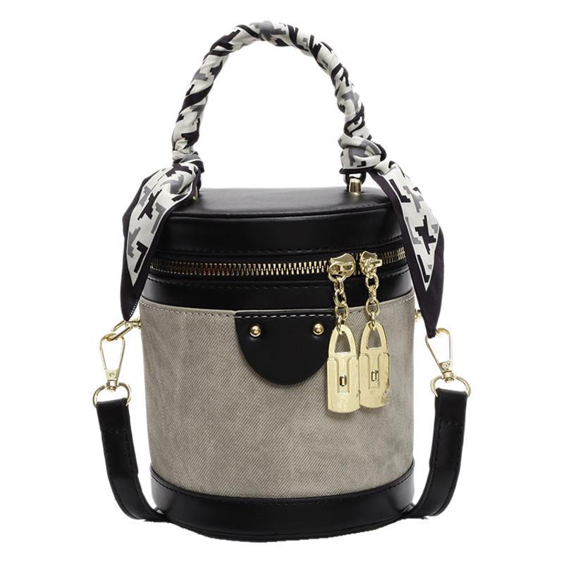 Niche bag women's 2025 new spring fashion high-end messenger bag portable cylinder bag shoulder bucket bag
