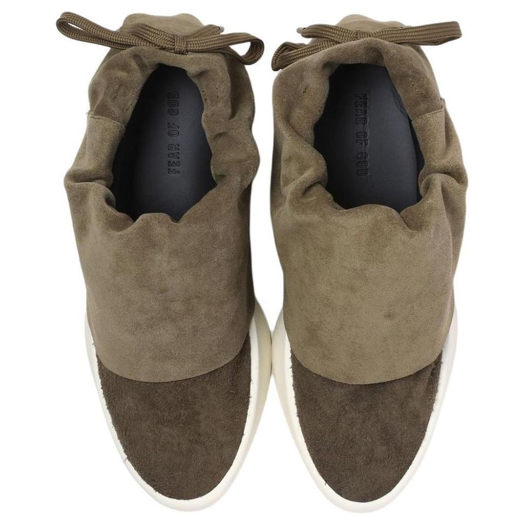 Fear of God Suede Round Toe Lace-Up Low-Top Sneakers Men Sneakers Dark-Green FG880-135SUE-245