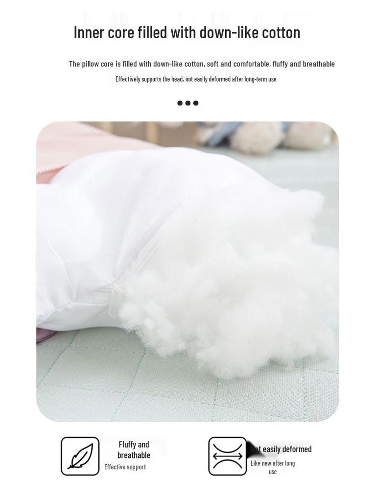 Pure Cotton Cartoon Pillowcase for Kids - Cute, Zippered Cover for Boys & Girls