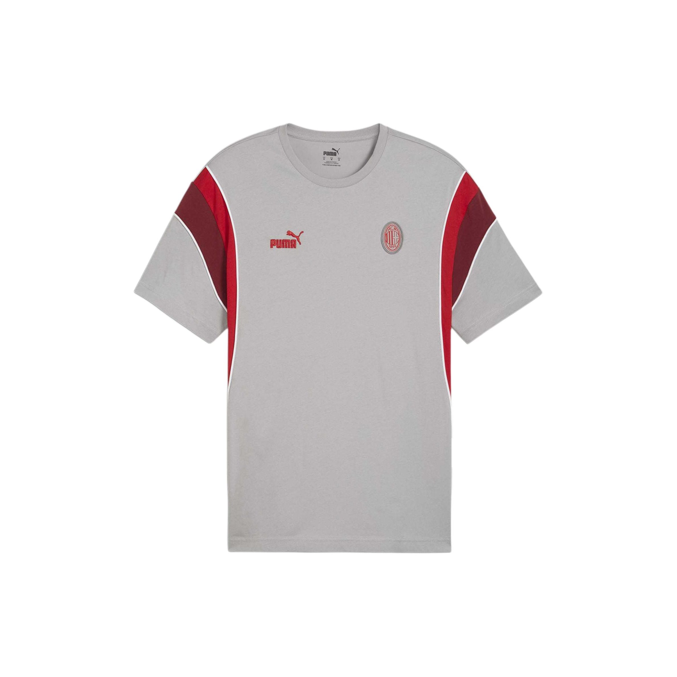 

Puma Ftblarchive AC Milan Винтажная Удобная Свободного Кроя Футболка с Круглым Вырезом и Коротким Рукавом Мужская Топы Бетонно-Серый 774032-04 XL