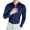 New Men's Elastic Non-ironing Traceless Shirt Long Sleeve Business Casual Shirt