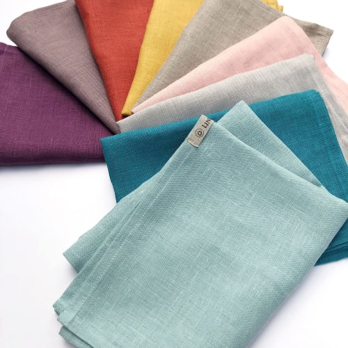 LINEN & BASIC | Linen Kitchen Cloth, 45x65cm, Quick-Absorbent, Quick-Drying, Dish Cloth, Large, Hemp, Natural Beige