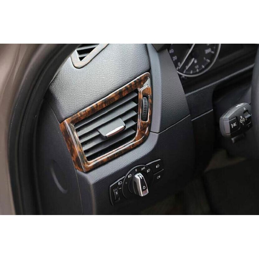 For BMW X1 E84 2010-2015 Agate Wood Grain Car Front Side Vent Overlay Cover Trim