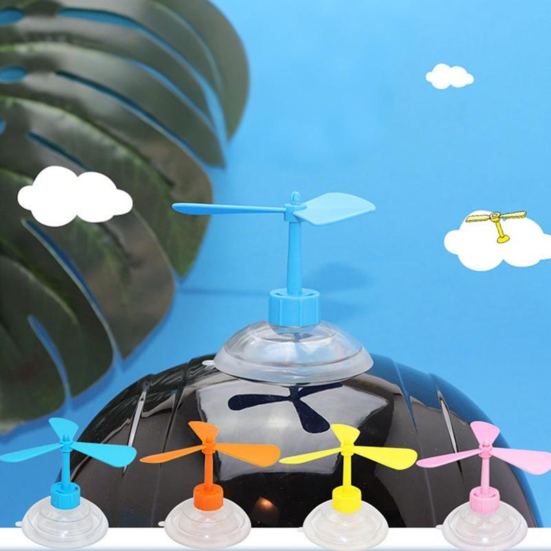 Suction Cup Bamboo Dragonfly Motorcycle Helmet Decoration Propeller Modeling Electric Vehicle Night Driving Helmet Accessories
