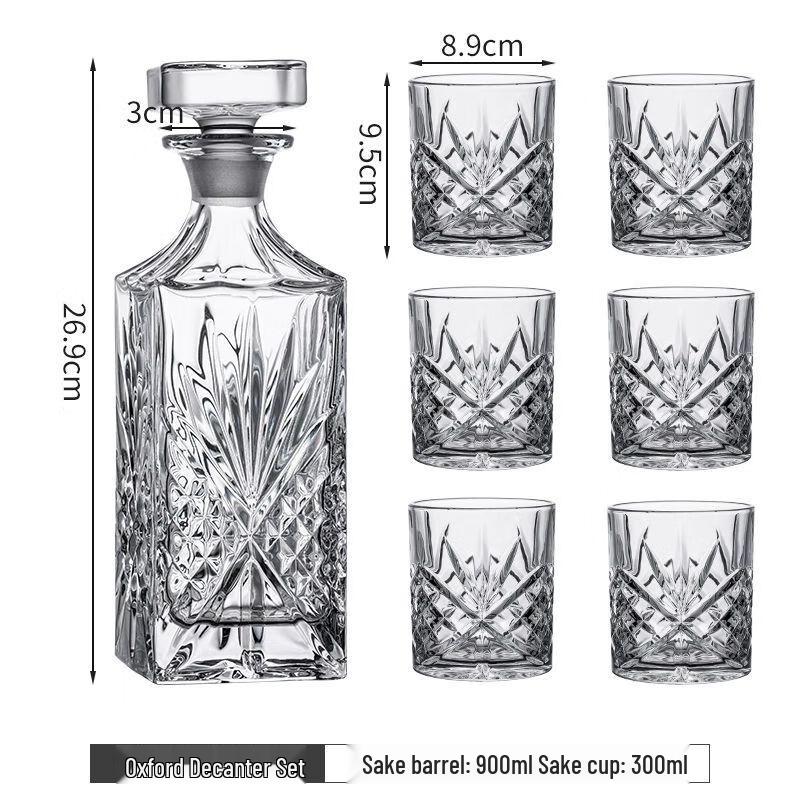 Luxury Crystal Whiskey Decanter & Glass Set