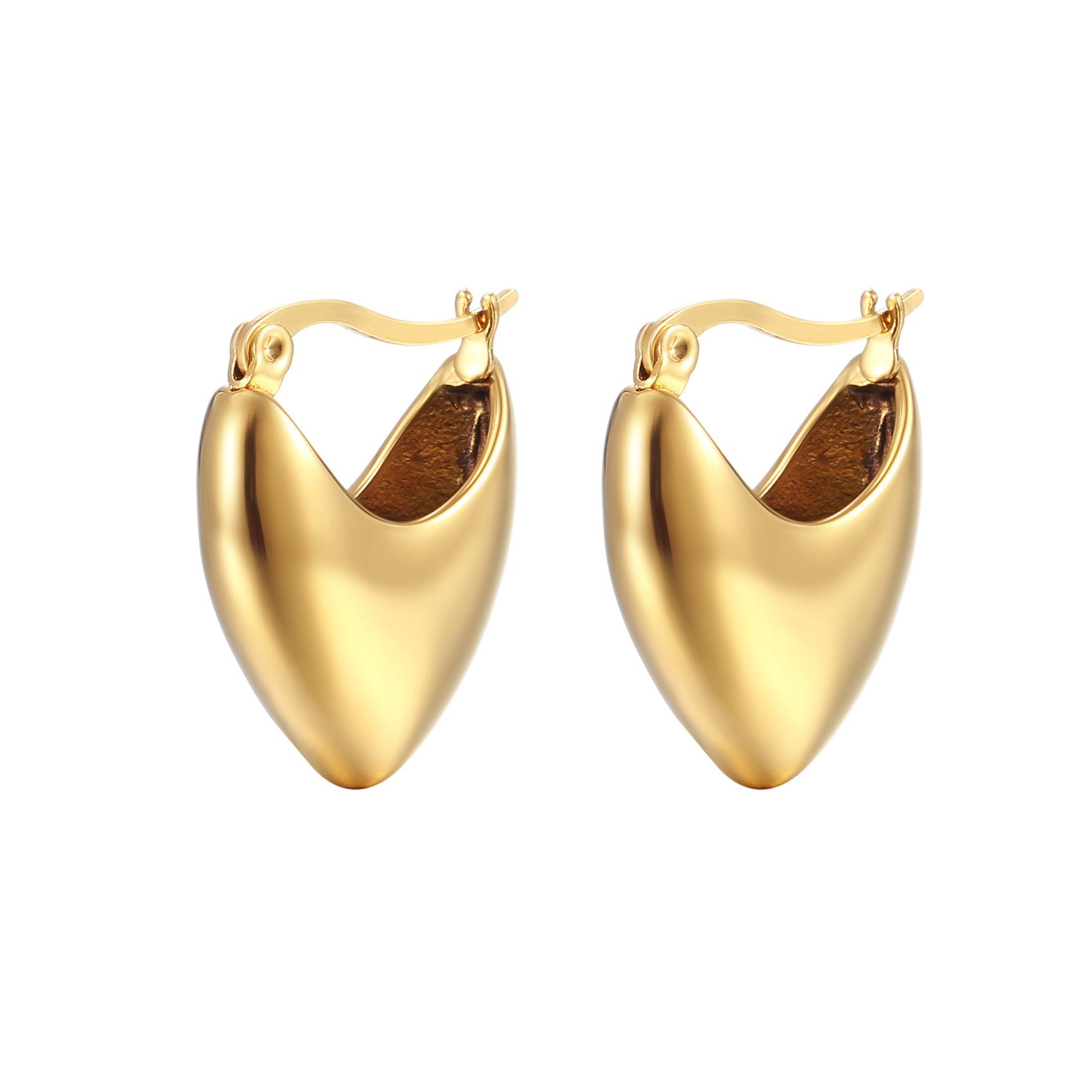 

2025 New Fashion Niche Titanium Steel 18K Gold Irregular U-Shaped Hollow Earrings Earrings Women s Fashion