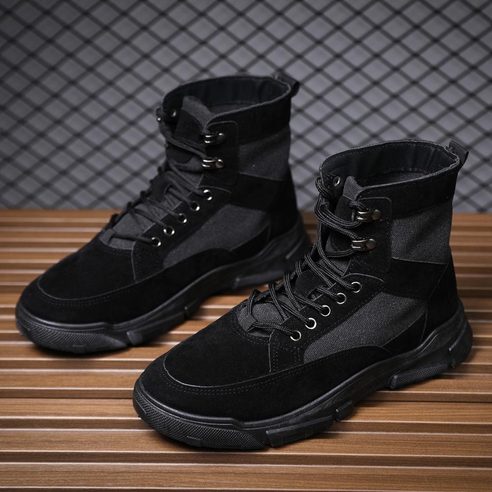 

Внешняя торговля осень и зима новые парусиновые ботинки Martin мужские туфли универсальные средние ретро инструменты высокие дышащие труд страхование конструкция 39