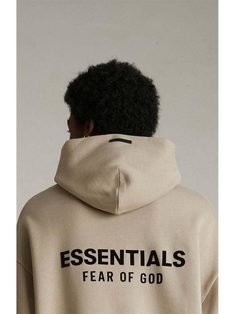 Trendy "ESSENTIALS" Printed Hooded Sweatshirt 25SS 24FW