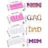 Shiny Glossy DAD and MOM Letter Style Keychain Mold Fashion Resin Silicone Mould Craft for DIY Pendant Necklace Charms Jewelry Making Tools
